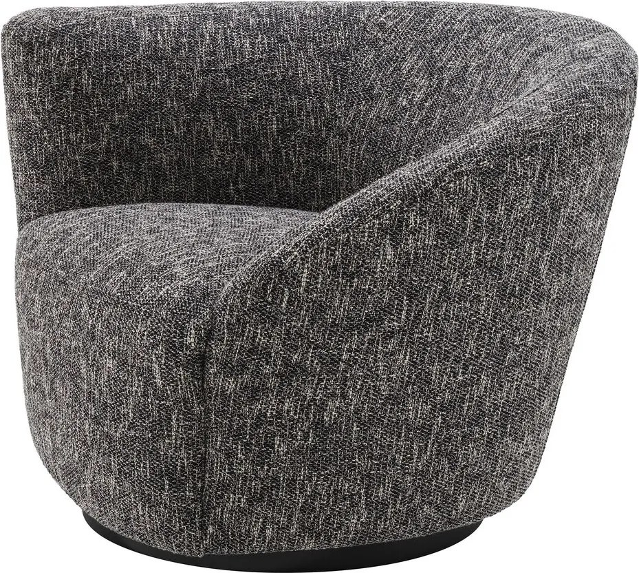 Fotoliu pivotant design elegant LUX Colin left, cambon negru 115434 HZ