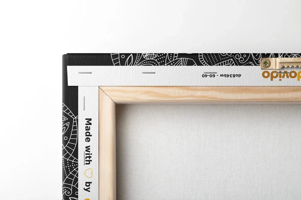 Tablou Mandala decorativă detaliată în design alb-negru