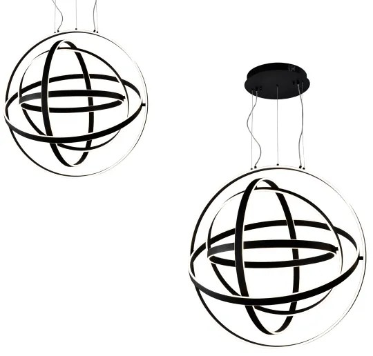 Lustră LED suspendată pe cablu COPERNICUS LED/260W/230V neagră