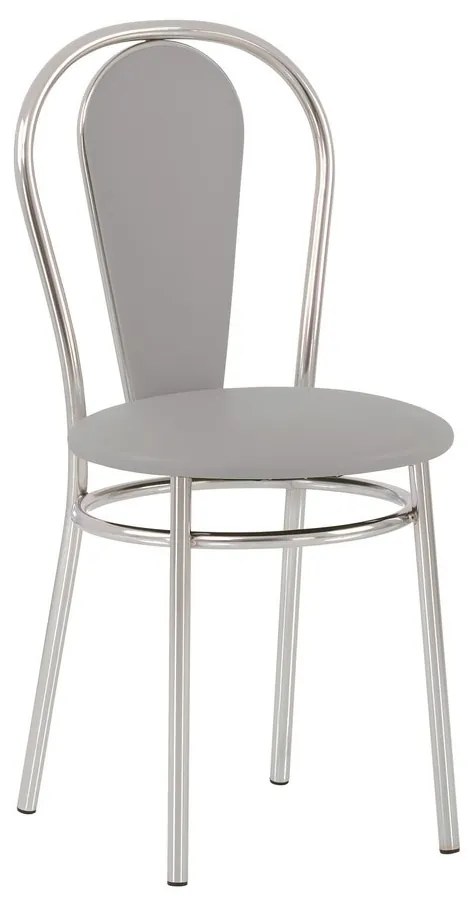 Scaun bucatarie Florino Chrome, Gri piele ecologica