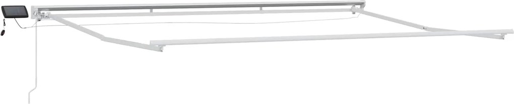 vidaXL Cadru manual de marchiză cu LED-uri Alb 4,5 × 3,5 m Aluminiu