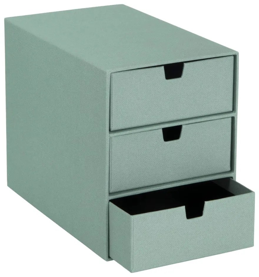 Organizator verde pentru sertar din carton Ingrid Canvas Paper Laminate – Bigso