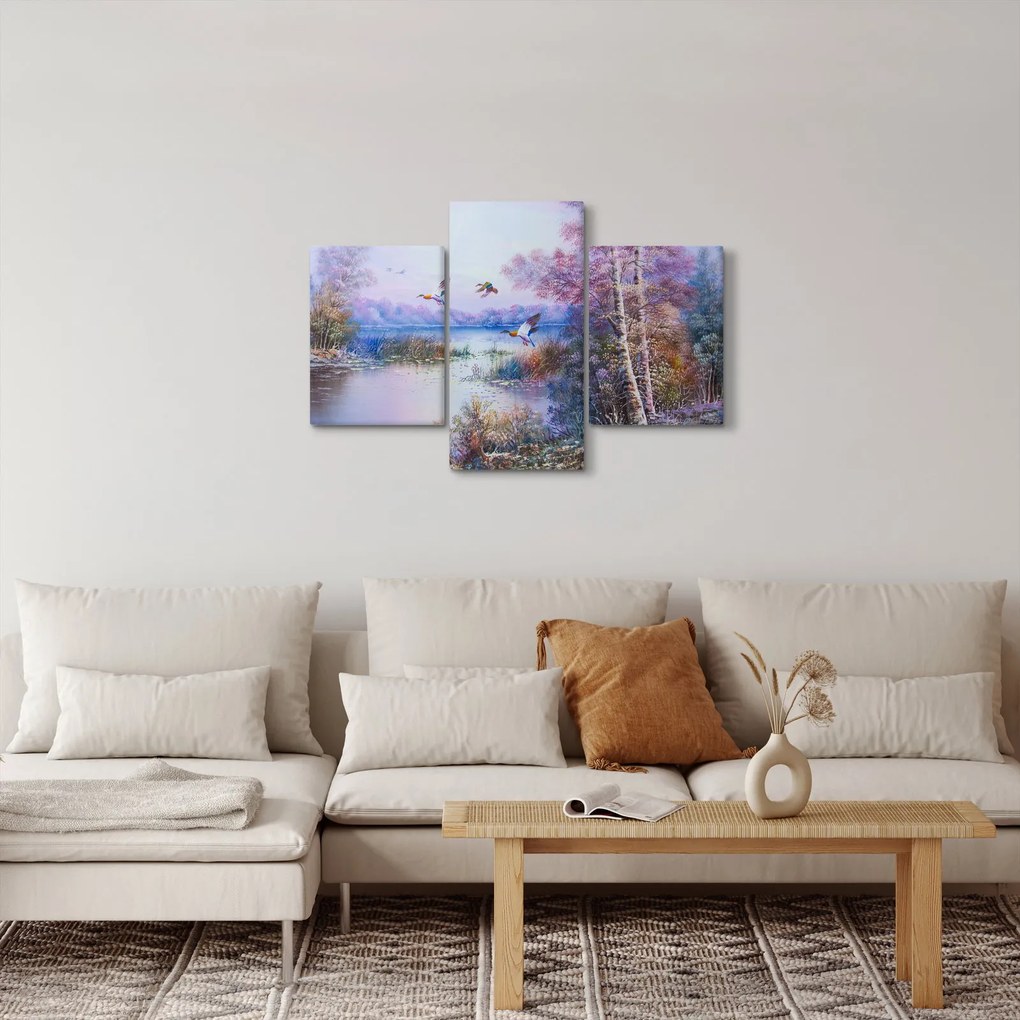 Tablou - Sosirea toamnei, pictură în ulei (90x60 cm)