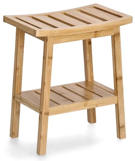 Taburet de baie cu raft, 40 x 25 x 46 cm