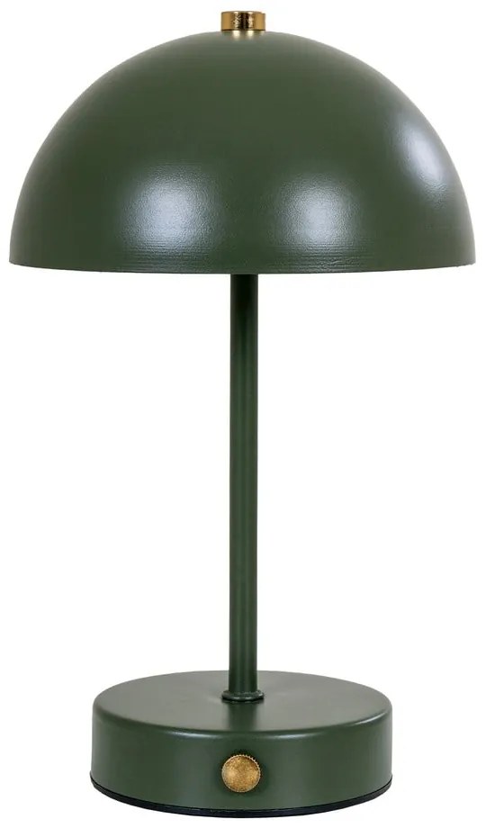 Veioză verde-închis LED cu abajur din metal (înălțime 25 cm) Holt – House Nordic