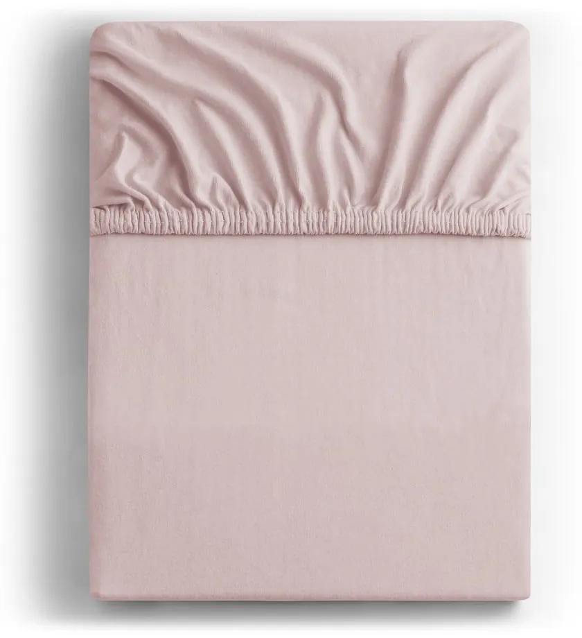 Cearșaf de pat elastic din jerseu DecoKing Amber Collection, 160-180 x 200 cm, lila