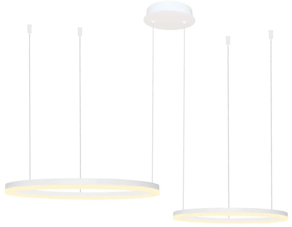 Azzardo AZ4977 - Lustr LED HALO 90W 230V alb cu telecomandă, dimabil