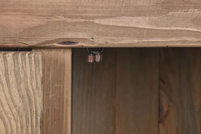 Bufet, natur, din lemn de pin reciclat, Rustique Mini