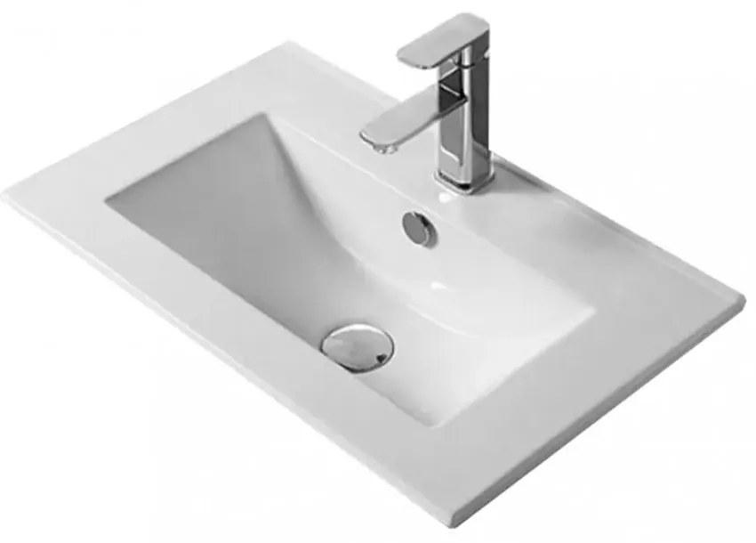 Dulap de bază Porto 60 cu lavoar alb-stejar sonoma