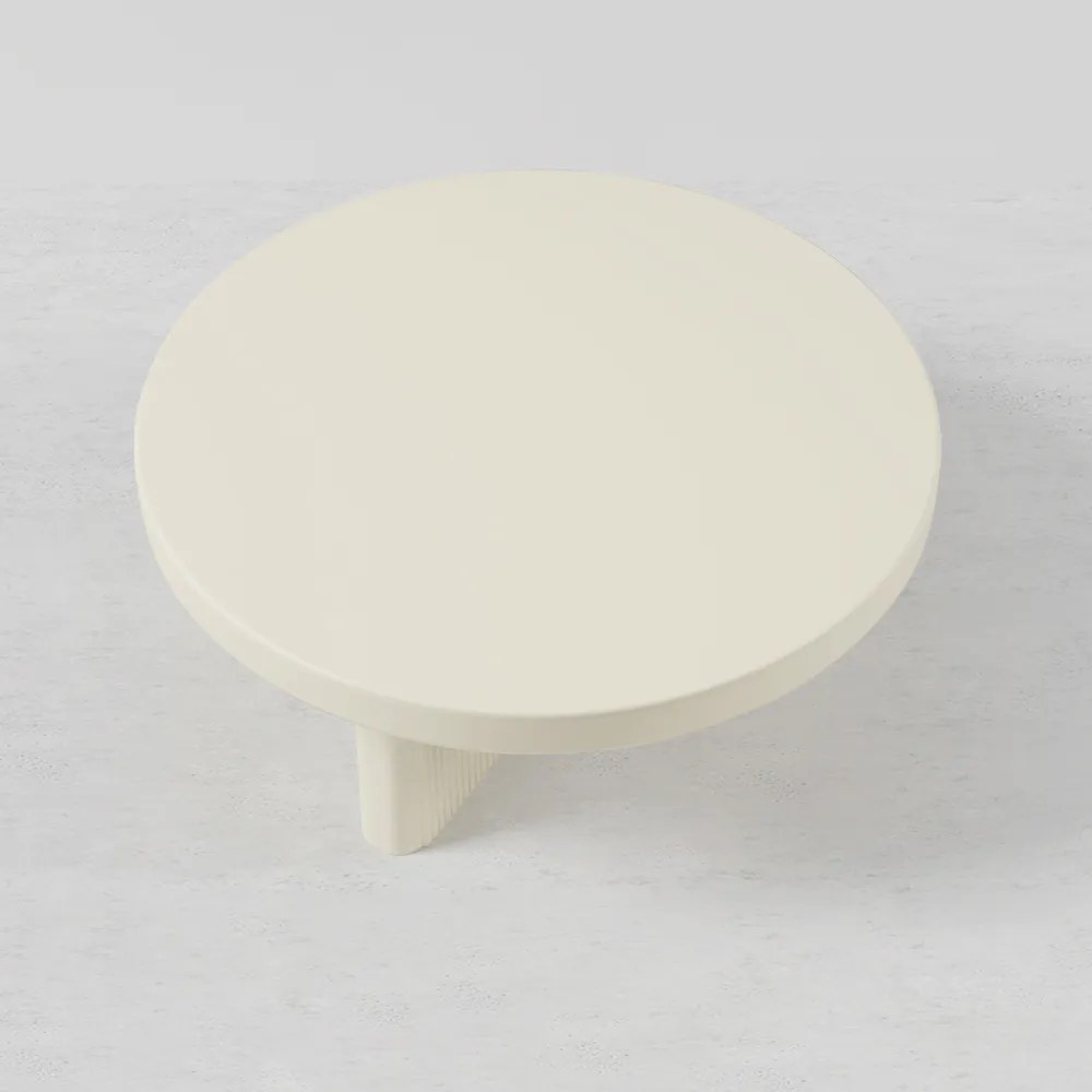 Masuta de cafea rotunda alb stil japandi DEPRIMO 43471 by Deprimo
