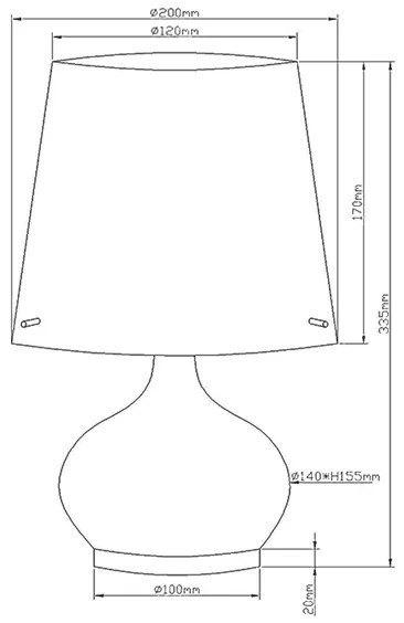 Lampă de masă ADE 1xG9/25W/230V + 1xE14/60W Fabas Luce 2533-34-102