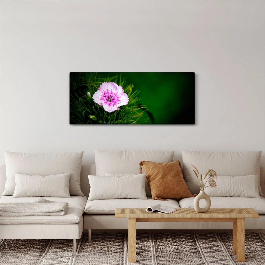 Tablou cu floare roz (120x50 cm)
