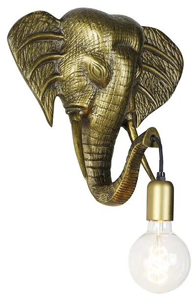Lampă de perete vintage de aur - Elefant