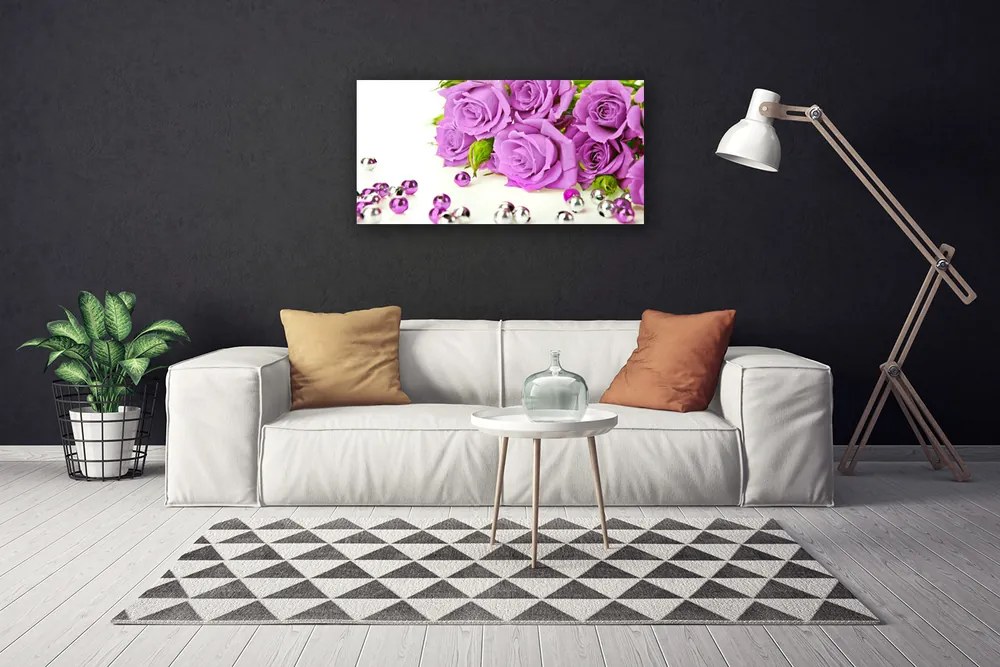 Tablou pe panza canvas Trandafiri roz Floral