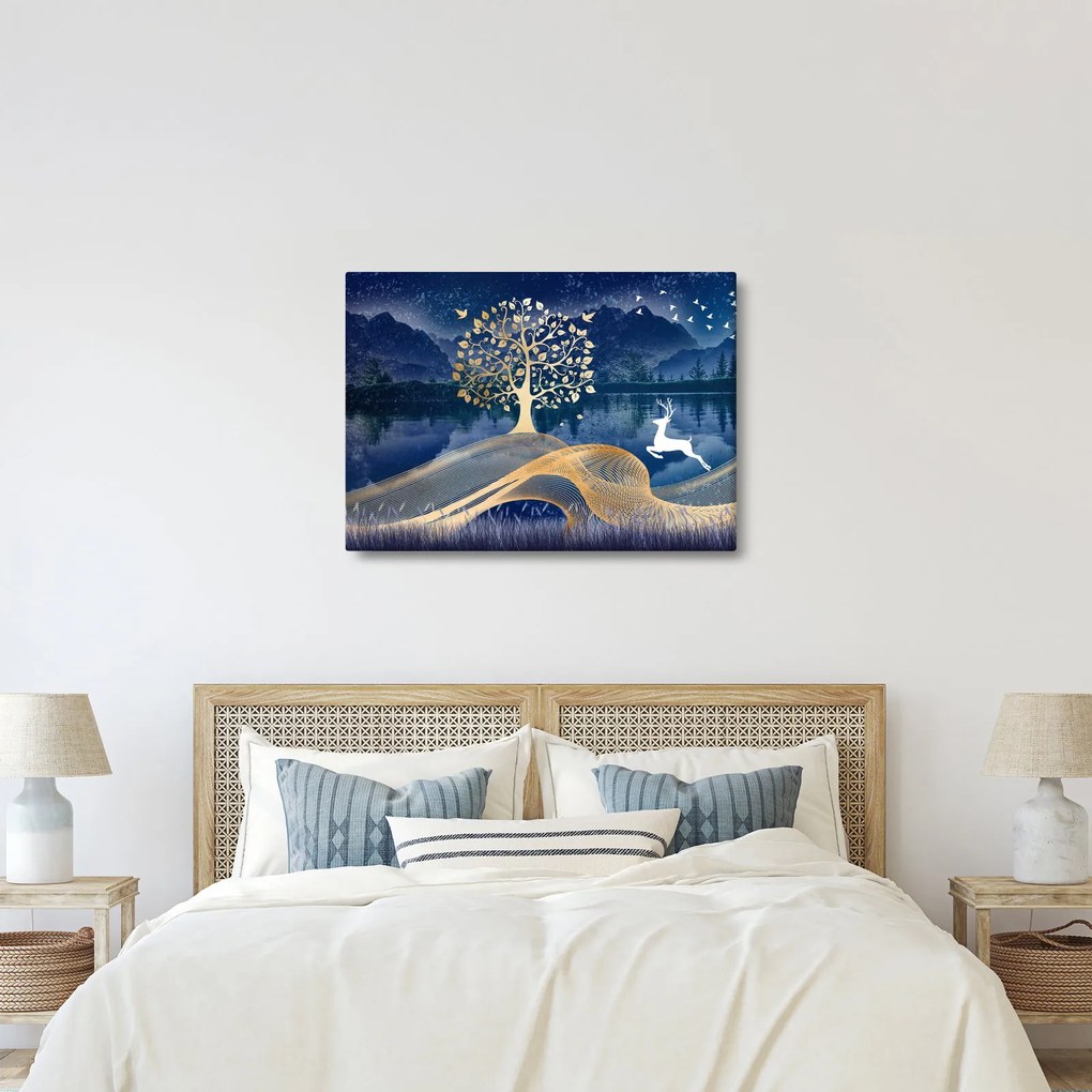 Tablou - Cerbi în luna plină (70x50 cm)
