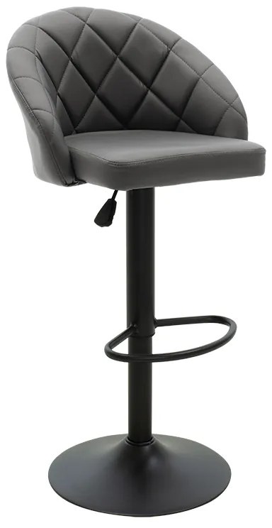 Scaun Bar Bliss Piele Ecologica Negru, Baza Neagra