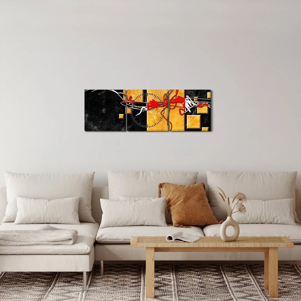 Tablou abstract - Dansatoare (cu ceas) (90x30 cm)
