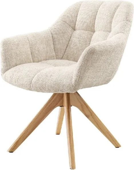 Scaun pivotant PAPILLON tesatura chenille/ stejar