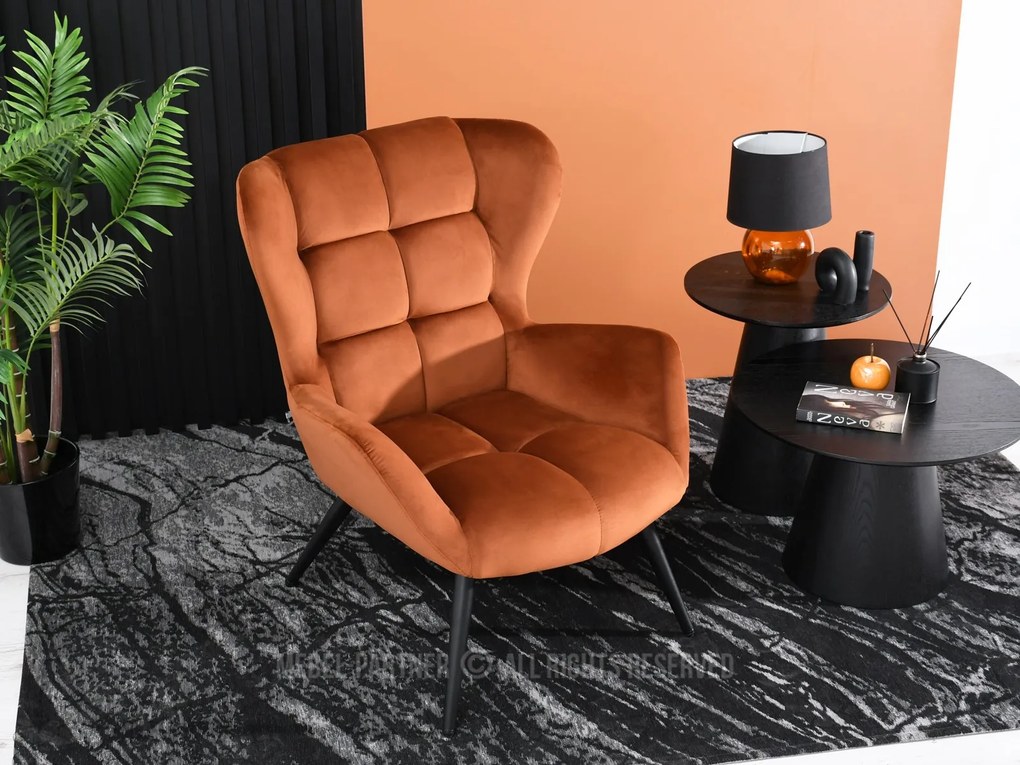 Fotoliu Kikino (cupru + negru). Promo -21%. 1110125