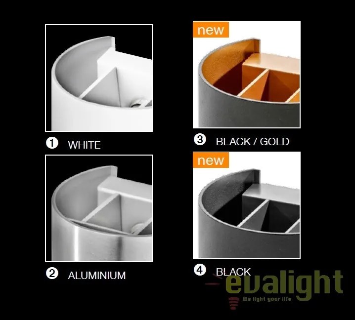 Aplica moderna cu lumina ambientala Leticia 2, aluminiu