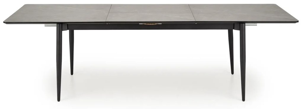 Masa extensibila Charles marmura gri/negru L180-260 cm