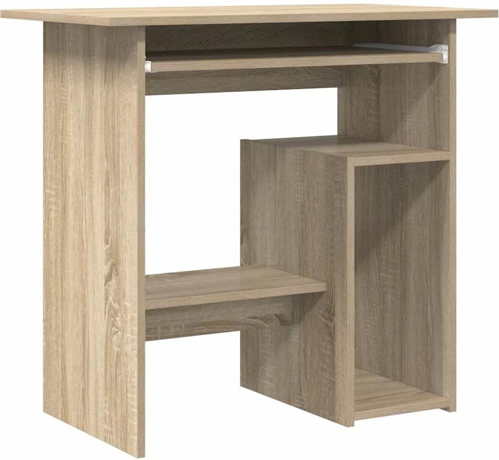 vidaXL Birou, stejar sonoma, 80x45x74 cm, lemn prelucrat