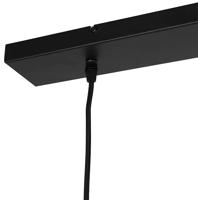 Lampă suspendată industrială neagră cu auriu 2 lumini - Magnax