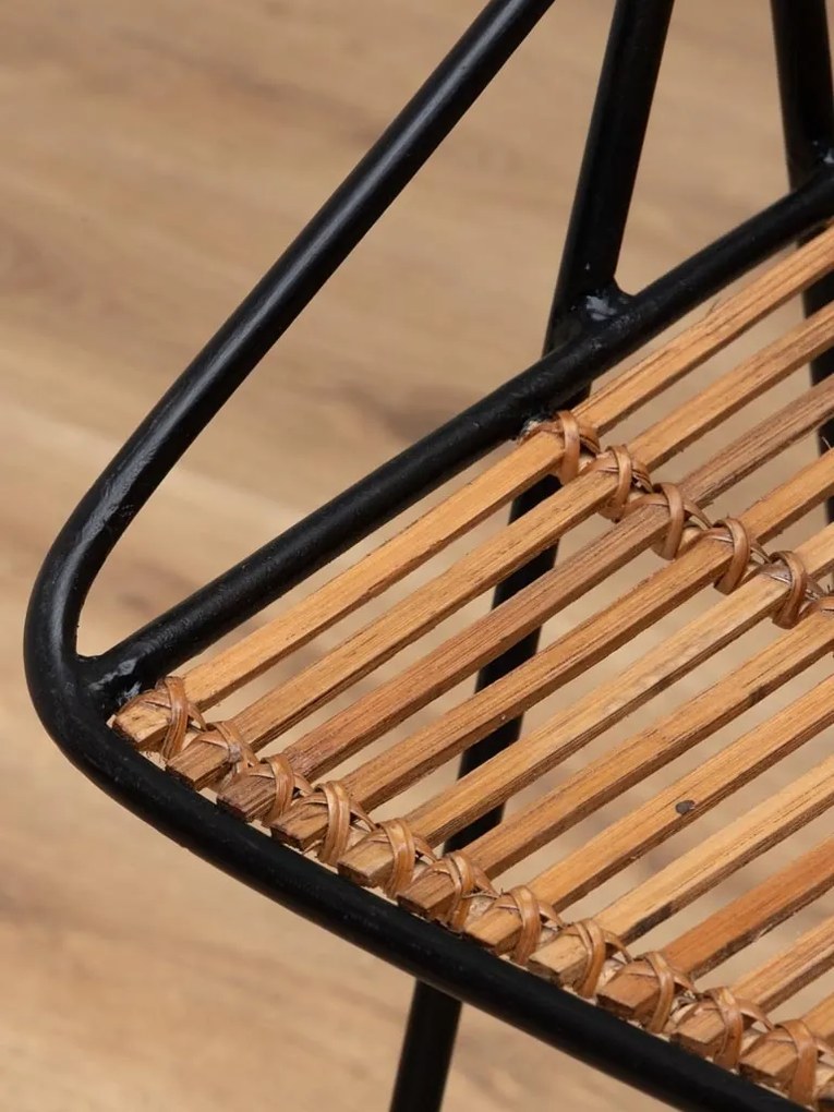 Scaun de bar din rattan, " Kuro "
