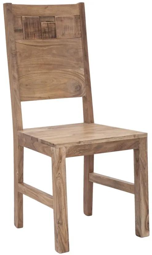 Set 2 scaune MUMBAI, lemn masiv salcam, 45X45X100 cm, Mauro Ferretti