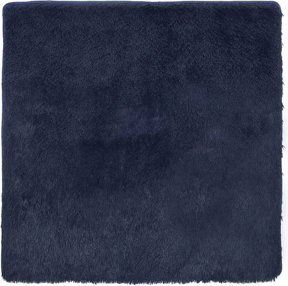 vidaXL Covor shaggy cu pom înalt, NAVARRA, bleumarin, 160x160 cm