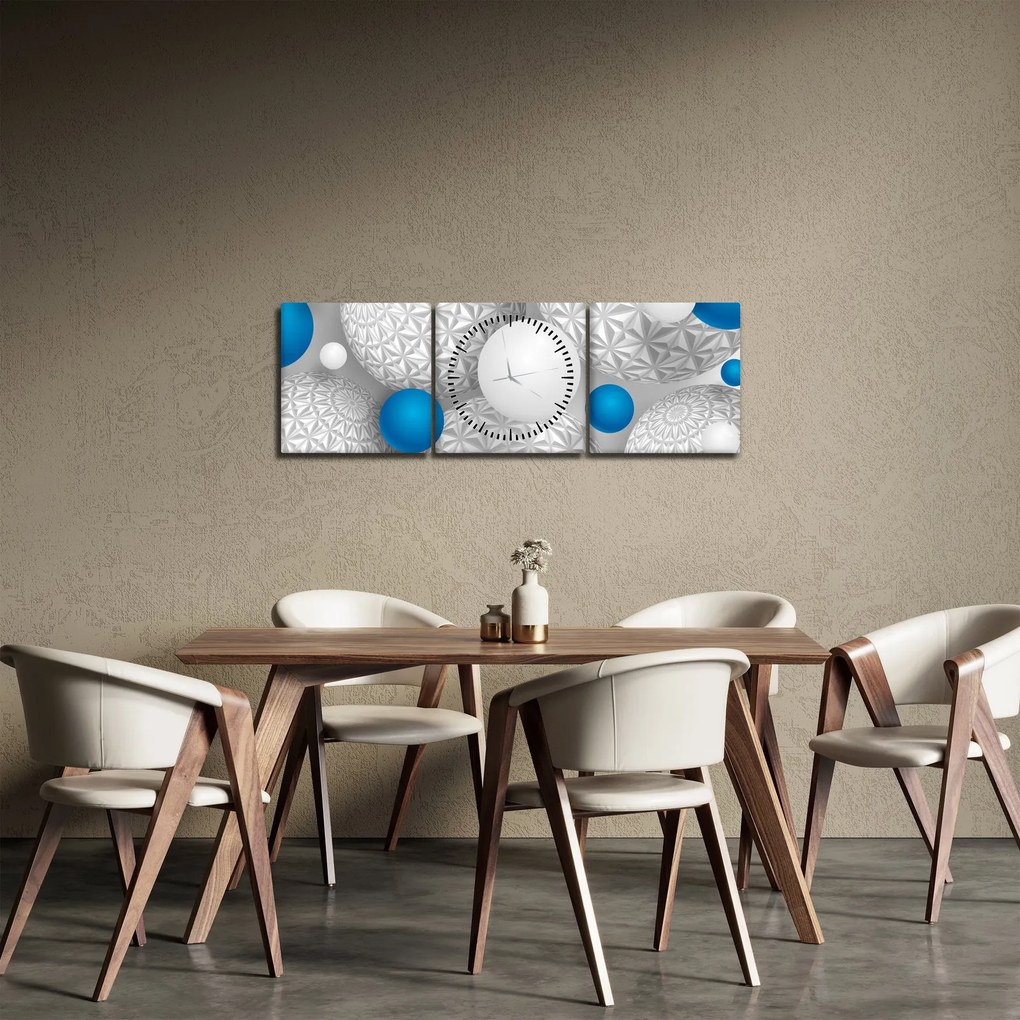 Tablou cu motiv 3D (cu ceas) (90x30 cm)