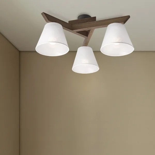 Lustră LED aplicată Brilagi ANTHONY 3xE14/40W/230V stejar nuc/alb