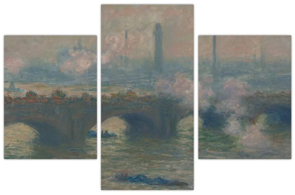 Tablou - Claude Monet, Waterloo Bridge, Gray Day, reproducere (90x60 cm)