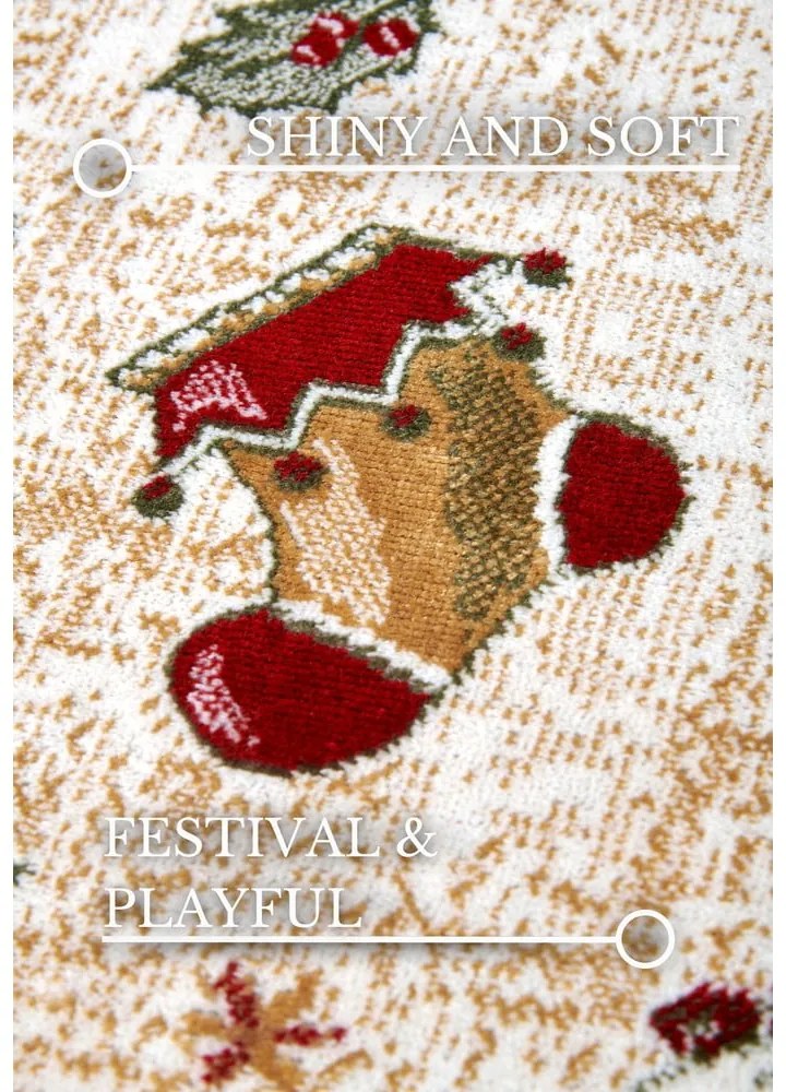 Covor roșu din amestec de bumbac 160x230 cm cu model de Crăciun Toy's Delight Red Christmas – Villeroy&Boch