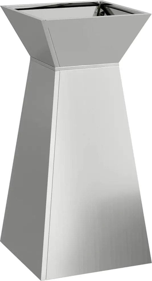 vidaXL Vază pe pilon Argintiu 35 x 35 x 73 cm