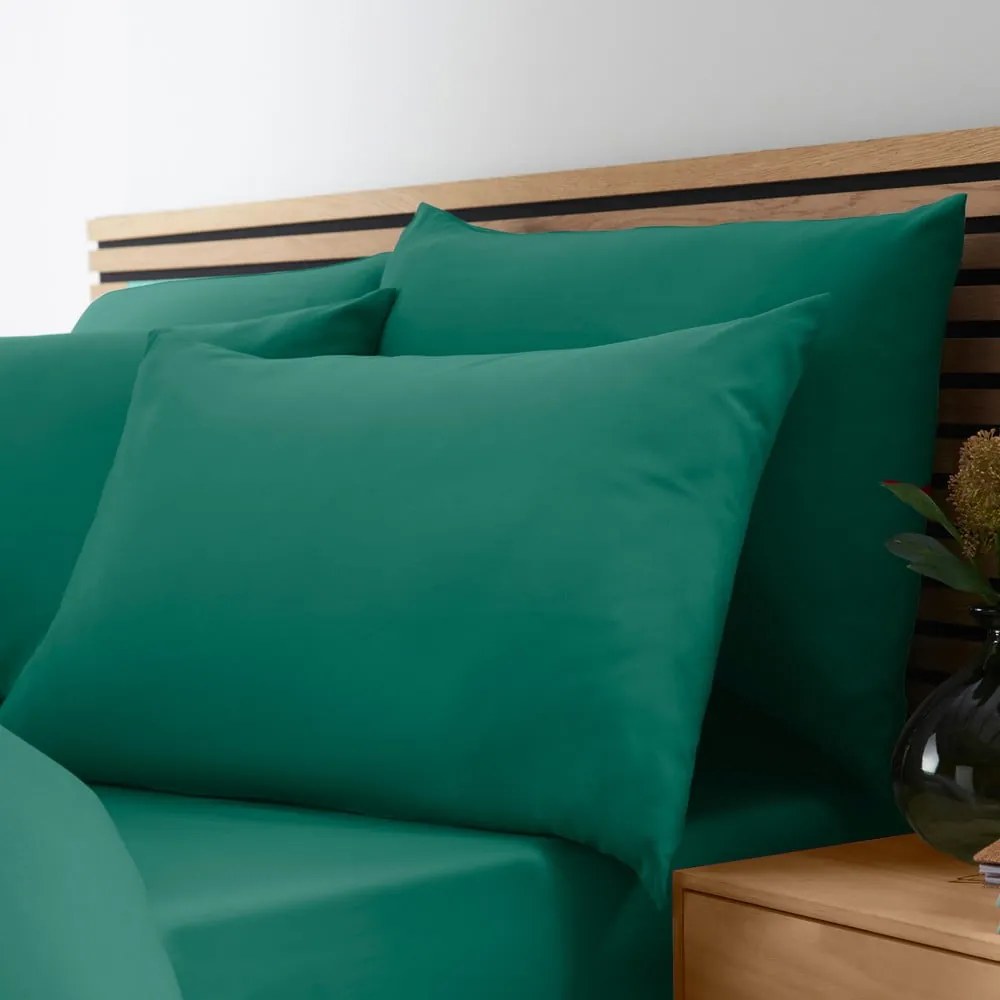 Lenjerie de pat albastru-verde pentru pat dublu, extinsă 260x220 cm So Soft Non-Iron – Catherine Lansfield