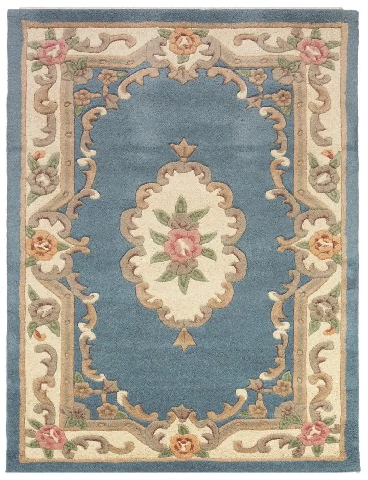 Covor din lână Flair Rugs Aubusson, 120 x 180 cm, albastru