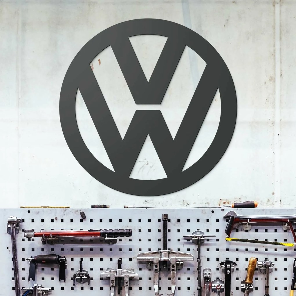 DUBLEZ | Tablou din lemn - Sigla Volkswagen
