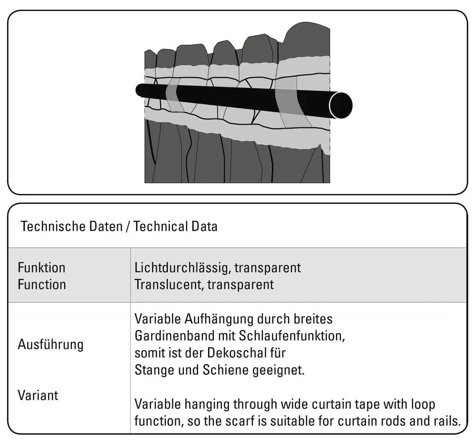 Perdea albă 175x140 cm Grafik - Gardinia
