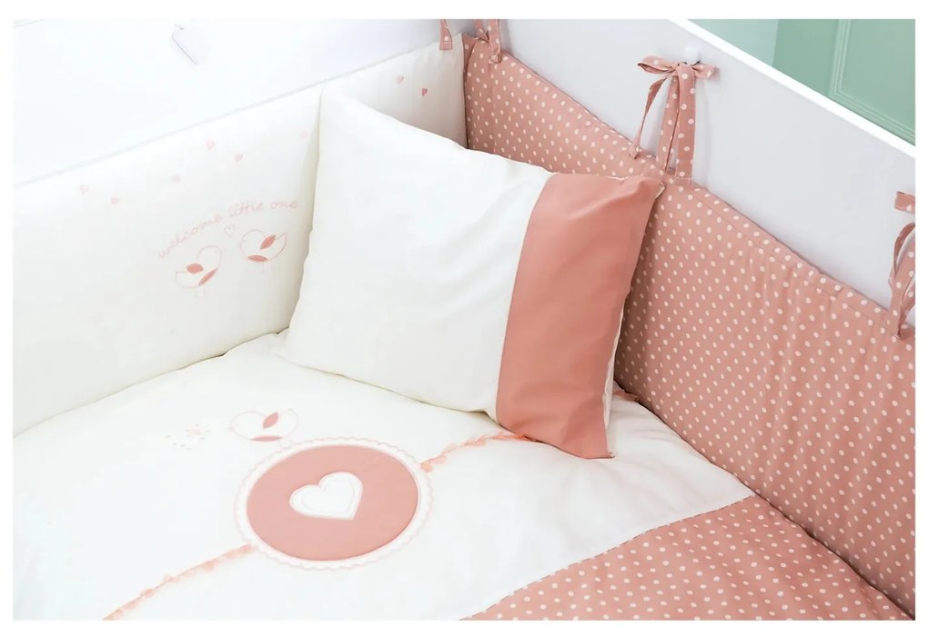 Set pat bebelus Romantic baby 75x115 cm