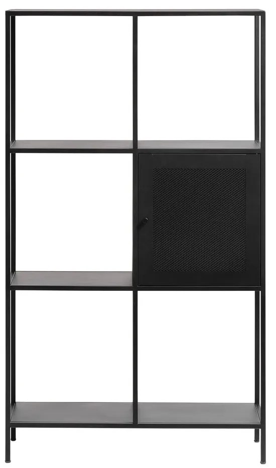 Bibliotecă neagră din metal 80x138 cm Malibu – Unique Furniture
