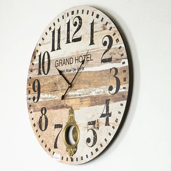 Ceas de perete 1xAA d. 58,2 cm bej