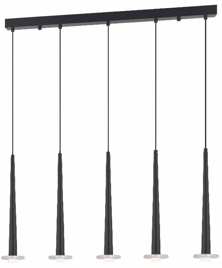 Suspensie 22112 Zambelis Metal, Negru, LED, Grecia