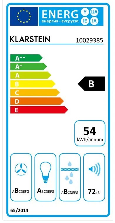 Zarah, hotă de aburi, kit de recirculare a aerului, 60 cm, 620 m³ / h, filtru activ de carbon