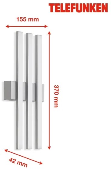 Aplică LED de exterior Telefunken 313104TF 3xLED/4W/230V IP44