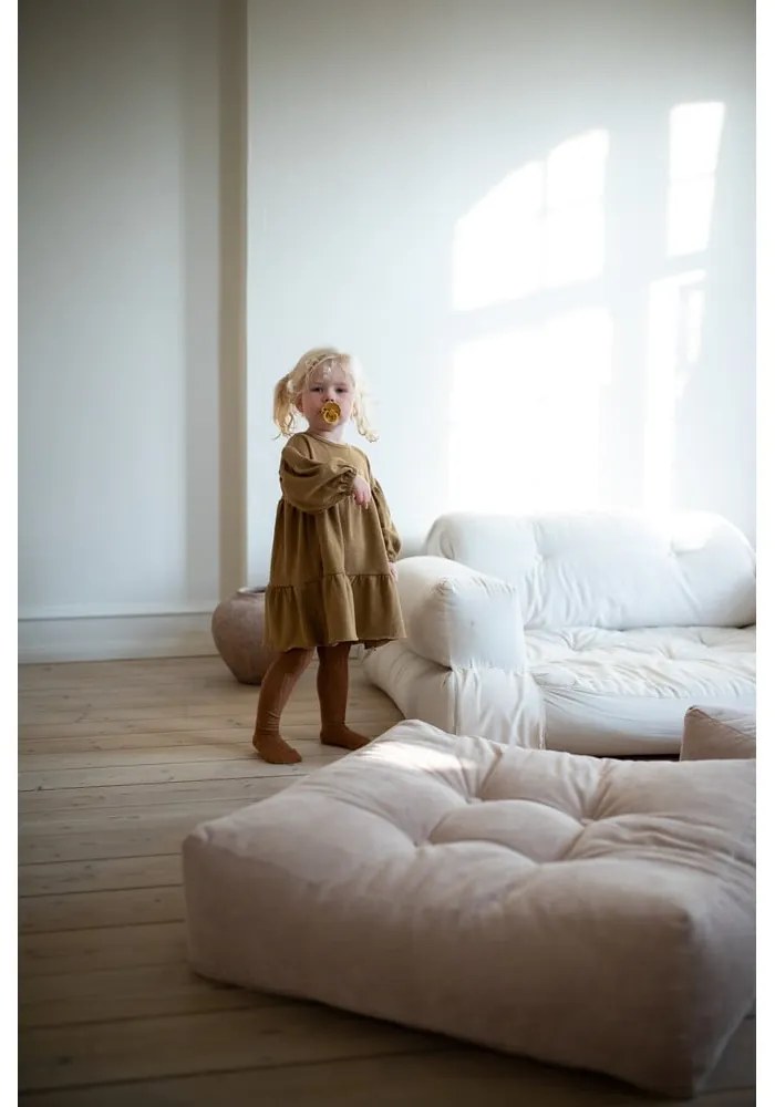 Canapea galbenă extensibilă 140 cm Hippo - Karup Design