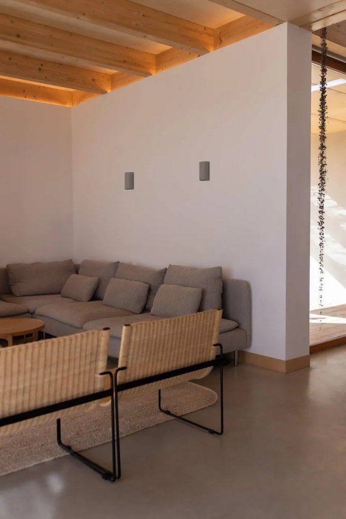 Aplica perete aluminiu gri, 2xGU10, SOLE round