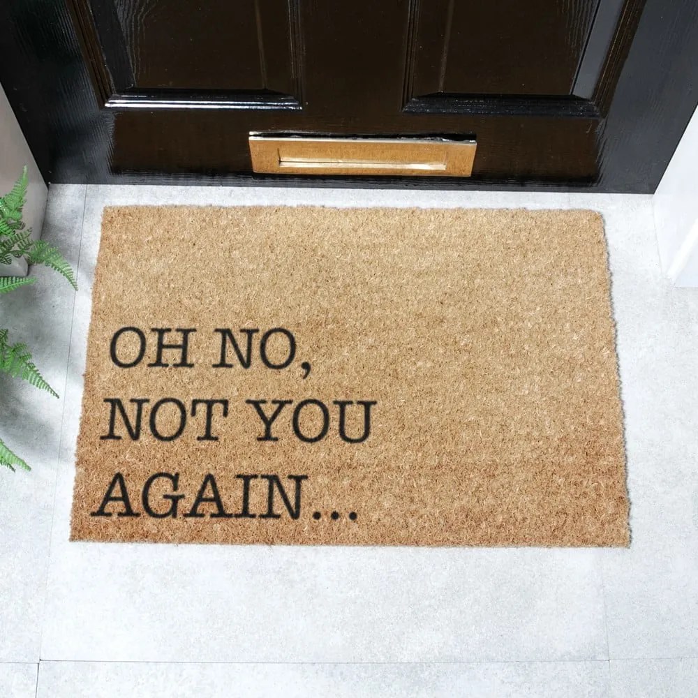 Covoraș de intrare din fibre de nucă de cocos 40x60 cm Oh No Not You Again – Artsy Doormats