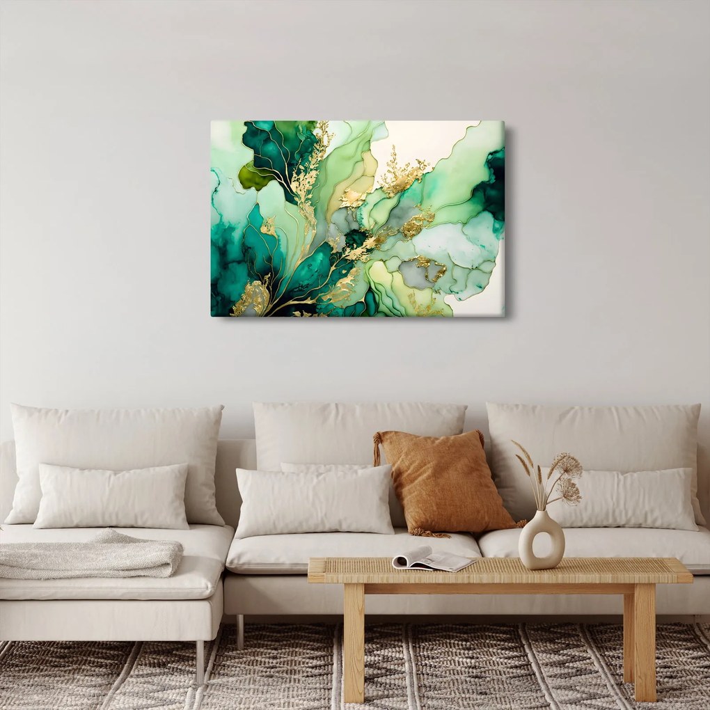 Tablou - Abstractizare verde (90x60 cm)