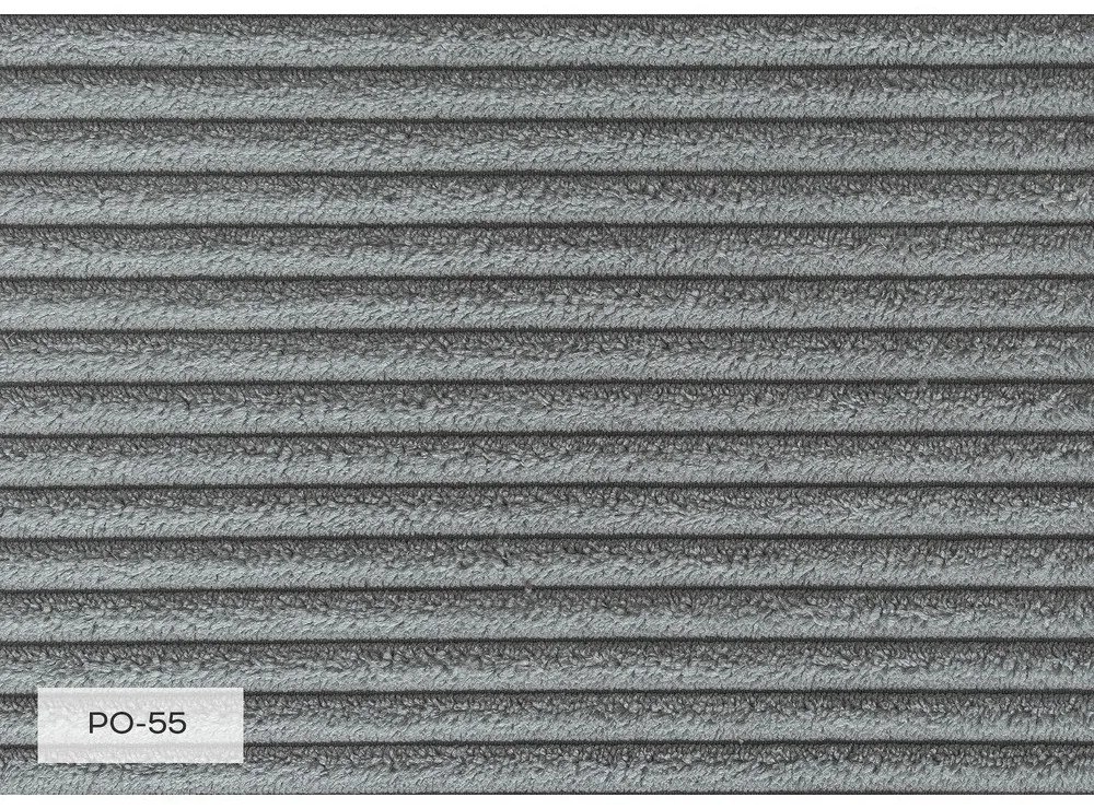 Șezlong gri deschis cu tapițerie din catifea reiată (cu colț pe partea dreaptă) Chic Charlotte – Miuform